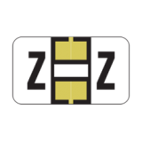 AmeriFile JETER Alphabetic Labels - 2500 Series (Sheets for Binder) Letter 'Z'- Gold - 240 Labels per bag