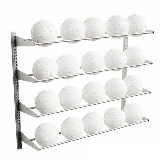 Wall Mount Volleyball Wall Rack 48 W x 42 H Adjustable Steel Storage Rack