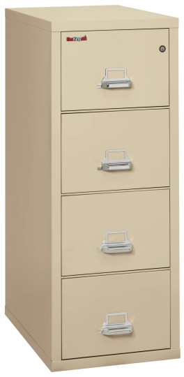FireKing Classic High Security Vertical Fireproof File Cabinet - 4 Drawer - 18W 31D - Letter - 4-1831-C