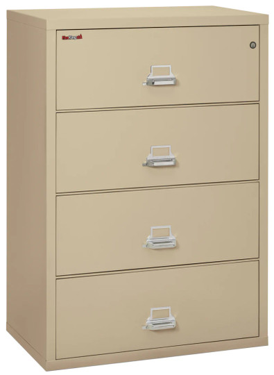 FireKing Classic High Security Lateral Fireproof File Cabinet - 4 Drawer - 38W 22D - Letter Legal - 4-3822-C
