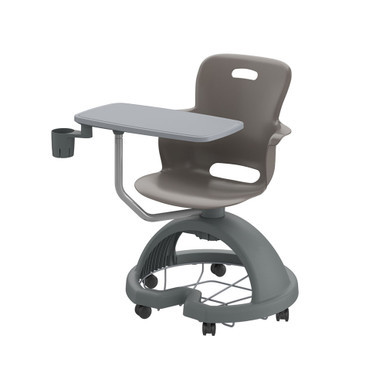 Storm Ethos 18-Inch Storage-Base Swivel Chair with Adjustable Worktop, Cup Holder, Backpack Storage, and Hard Casters (25 in W x
