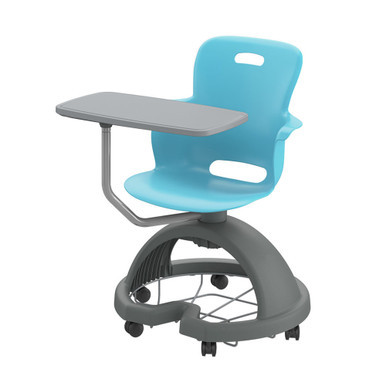 Sky Ethos 18-Inch Storage-Base Swivel Chair with Adjustable Worktop, Backpack Storage, and Hard Casters (25 in W x 20 in D x 25 i