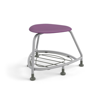 Purple Backless 360 Classroom Chair with Bag Rack and Floor Glides (26 in W x 18 in D x 26 in H)