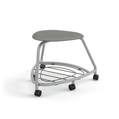 Storm Backless 360 Classroom Chair with Bag Rack and Soft-Roll Casters (26 in W x 18 in D x 26 in H)