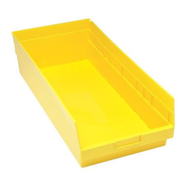 Yellow Economy Shelf Bin - 24'' x 11'' x 6'' - Case of 6 (23.625 in W x 6 in D x 11.125 in H)