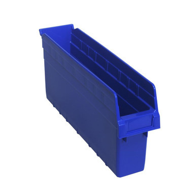 Blue Economy Shelf Bin - 18'' x 4'' x 8'' - Case of 20 (17.875 in W x 8 in D x 4.375 in H)