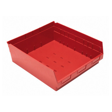 Red Economy Shelf Bin - 16'' x 18'' x 6'' - Case of 6 (17.875 in W x 6 in D x 16.5 in H)