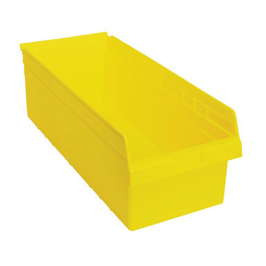 Yellow Economy Shelf Bin - 24'' x 11'' x 8'' - Case of 6 (23.625 in W x 8 in D x 11.125 in H)