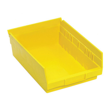 Yellow Economy Shelf Bin - 12'' x 8'' x 4'' - Case of 20 (11.625 in W x 4 in D x 8.375 in H)