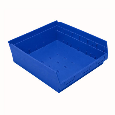 Blue Economy Shelf Bin - 16'' x 18'' x 6'' - Case of 6 (17.875 in W x 6 in D x 16.5 in H)