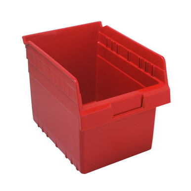 Red Economy Shelf Bin - 12'' x 8'' x 8'' - Case of 20 (11.625 in W x 8 in D x 8.375 in H)