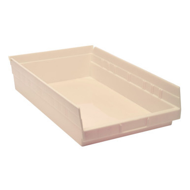 Ivory Economy Shelf Bin - 18'' x 17'' x 4'' - Case of 4 (17.875 in W x 4 in D x 11.125 in H)