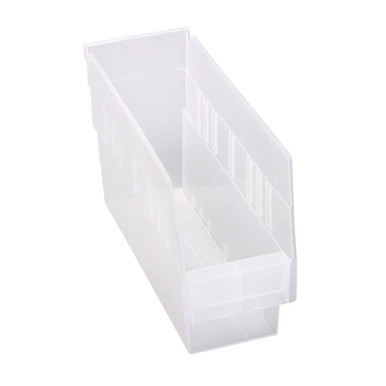Clear Economy Shelf Bin - 12'' x 4'' x 6'' - Case of 36 (11.625 in W x 6 in D x 4.125 in H)