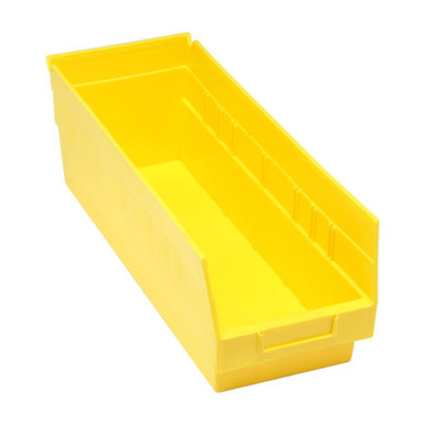 Yellow Economy Shelf Bin - 18'' x 7'' x 6'' - Case of 20 (17.875 in W x 6 in D x 6.625 in H)