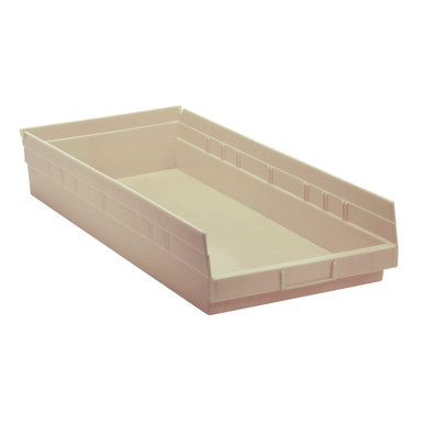 Ivory Economy Shelf Bin - 24'' x 11'' x 4'' - Case of 6 (23.625 in W x 4 in D x 11.125 in H)