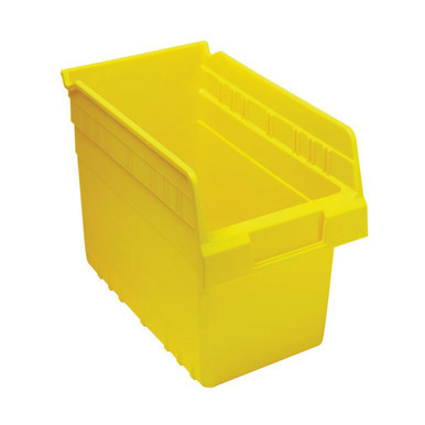 Yellow Economy Shelf Bin - 12'' x 7'' x 8'' - Case of 30 (11.625 in W x 8 in D x 6.625 in H)