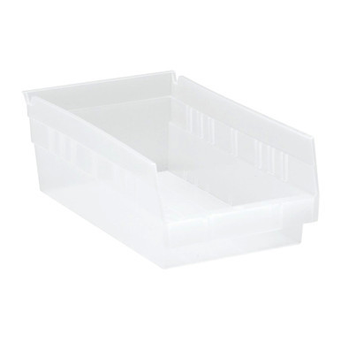 Clear Economy Shelf Bin - 12'' x 7'' x 4'' - Case of 24 (11.625 in W x 4 in D x 6.625 in H)