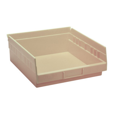 Ivory Economy Shelf Bin - 12'' x 11'' x 4'' - Case of 8 (11.625 in W x 4 in D x 11.125 in H)