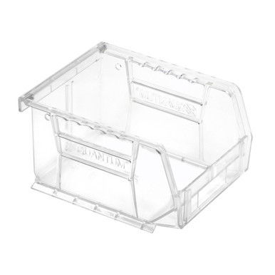 Crystal Clear Ultra Stack and Hang Bins 5.38'' W x 4.13'' D x 3'' H - Case of 24 (5.38 in W x 3 in D x 4.13 in H)