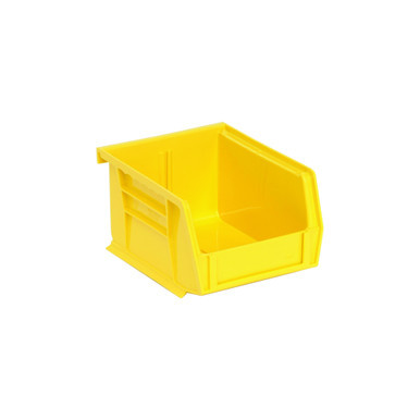 Yellow Ultra Stack and Hang Bins 5.38'' W x 4.13'' D x 3'' H - Case of 24 (5.38 in W x 3 in D x 4.13 in H)