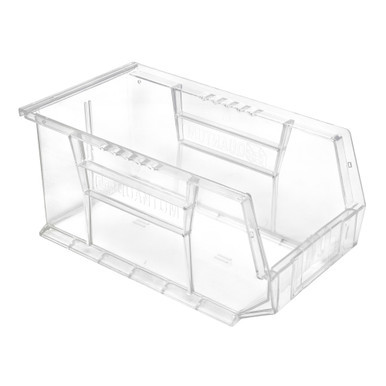 Crystal Clear Ultra Stack and Hang Bins 14.75'' W x 8.25'' D x 7'' H - Case of 12 (14.75 in W x 7 in D x 8.25 in H)