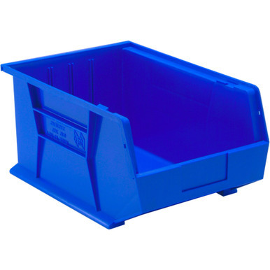 Blue Ultra Stack and Hang Bins 16'' W x 11'' D x 8'' H - Case of 4 (16 in W x 8 in D x 11 in H)