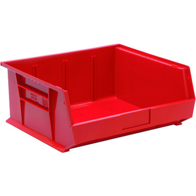 Red Ultra Stack and Hang Bins 14.75'' W x 16.5'' D x 7'' H - Case of 6 (14.75 in W x 7 in D x 16.5 in H)