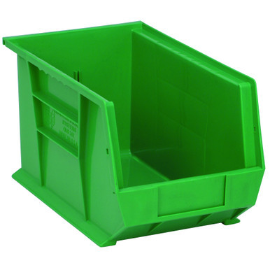 Green Ultra Stack and Hang Bins 13.63'' W x 8.25'' D x 8'' H - Case of 12 (13.63 in W x 8 in D x 8.25 in H)