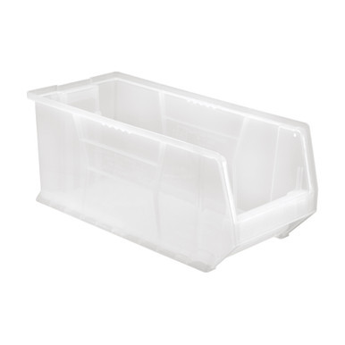 Clear Jumbo Ultra Bin 23.88'' W x 11'' D x 10'' H - Case of 4 (23.875 in W x 10 in D x 11 in H)