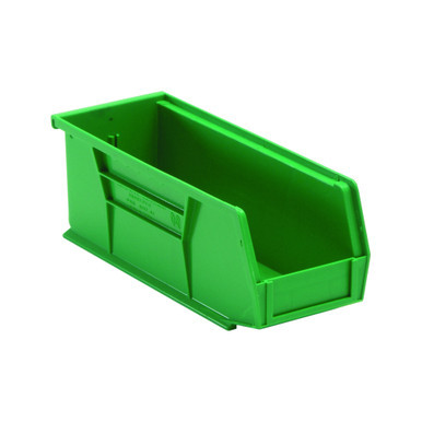 Green Ultra Stack and Hang Bins 10.88'' W x 4.13'' D x 4'' H - Case of 12 (10.88 in W x 4 in D x 4.13 in H)