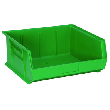 Green Ultra Stack and Hang Bins 14.75'' W x 16.5'' D x 7'' H - Case of 6 (14.75 in W x 7 in D x 16.5 in H)