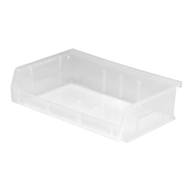 Clear Ultra Stack and Hang Bins 7.38'' W x 11'' D x 3'' H - Case of 8 (7.38 in W x 3 in D x 11 in H)