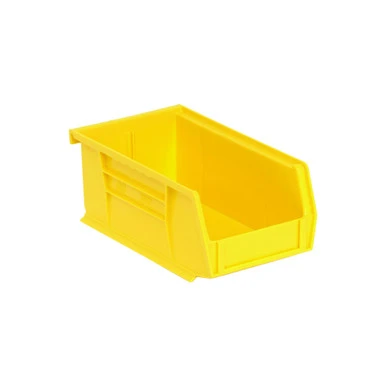 Yellow Ultra Stack and Hang Bins 7.38'' W x 4.13'' D x 3'' H - Case of 24 (7.38 in W x 3 in D x 4.13 in H)