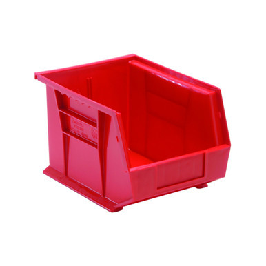 Red Ultra Stack and Hang Bins 10.75'' W x 8.25'' D x 7'' H - Case of 6 (10.75 in W x 7 in D x 8.25 in H)