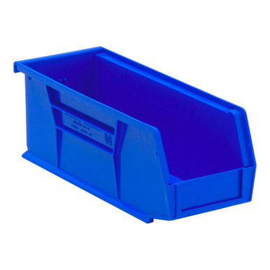 Blue Ultra Stack and Hang Bins 10.88'' W x 4.13'' D x 4'' H - Case of 12 (10.88 in W x 4 in D x 4.13 in H)