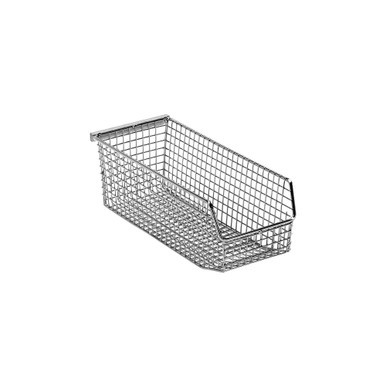 Chrome Ultra Mesh Stack and Hang Bin 11'' D x 4.75'' W x 4'' H Case of 20 (11 in W x 4 in D x 4.75 in H)