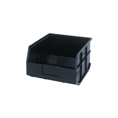 Black Stackable Shelf Bin 12'' L x 11'' W x 7'' H Case of 6 (12 in W x 7 in D x 11 in H)