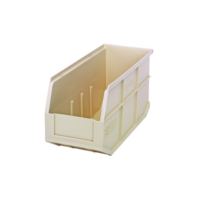 Ivory Stackable Shelf Bin 14'' L x 6'' W x 7'' H Case of 6 (14 in W x 7 in D x 6 in H)