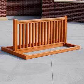 Brown double-sided recycled plastic bike rack for 6 to 10 bikes
