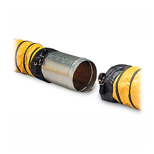 12-inch galvanized steel duct-to-duct connector with raised retaining lip