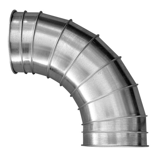 8 in. 60 degree stainless steel quick-fit duct elbow