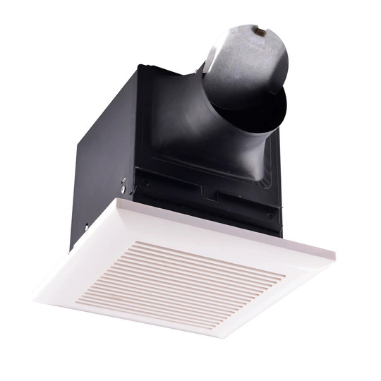 White 70 CFM bathroom exhaust fan with 4-inch duct connection