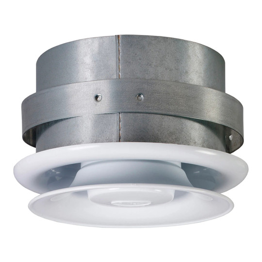 Paintable contour grille with collar for 4-inch duct