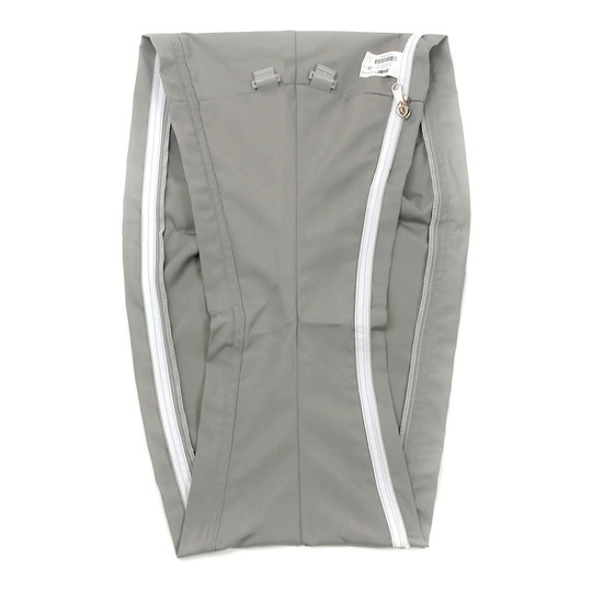 Gray 20-inch diameter 45-degree right-hand fabric duct elbow