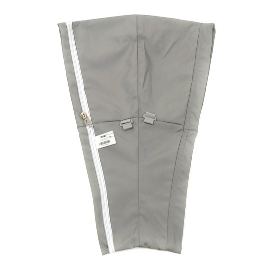 Gray 20-inch-diameter 45-degree left-hand fabric duct elbow
