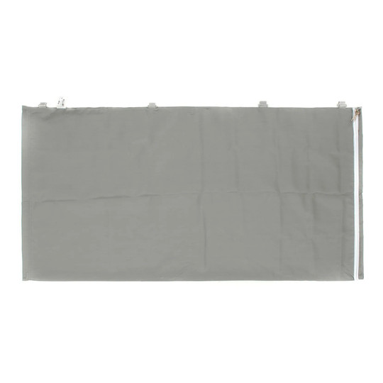 Gray 20-inch unvented fabric duct straight section, 5 feet long