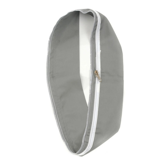 Gray 20-inch fabric duct inlet section