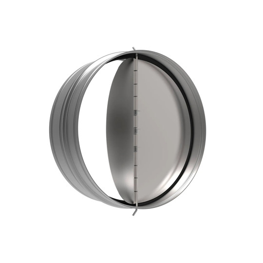 8-inch circular duct back-draft damper with spring-loaded blades