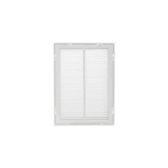 White steel return air filter grille with hinged face