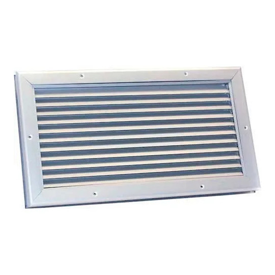 20 x 12 aluminum door louver with flanged frame